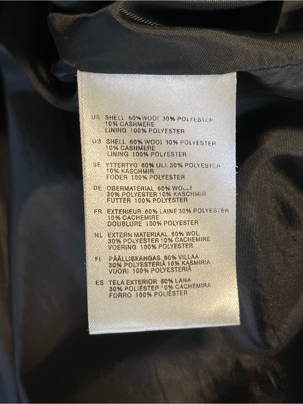 Vintage H&M Coat Overcoat Gray Size 12 Wool Cashmere Dark Academia Minimalist - Picture 13 of 16